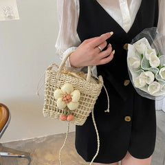 Women's Straw Bag Western Style Casual Handbag