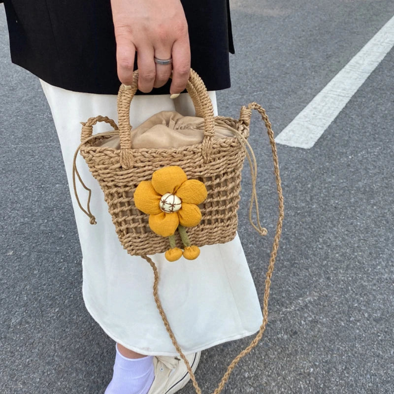 Women's Straw Bag Western Style Casual Handbag