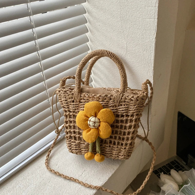 Women's Western Style Straw Crossbody Bag