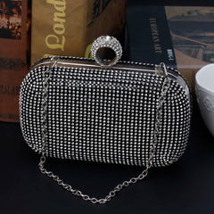 Womens Evening Bag Clutch with Rhinestone Studded Handbag