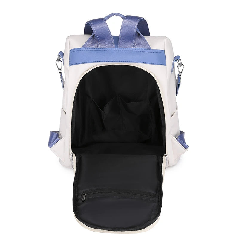 Women's PU Leather Casual School Backpack Large Capacity