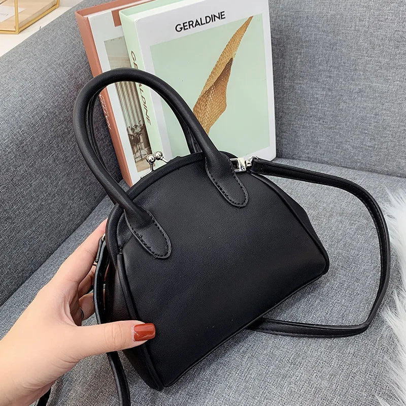 Women's PU Leather Shell Shoulder Messenger Bag