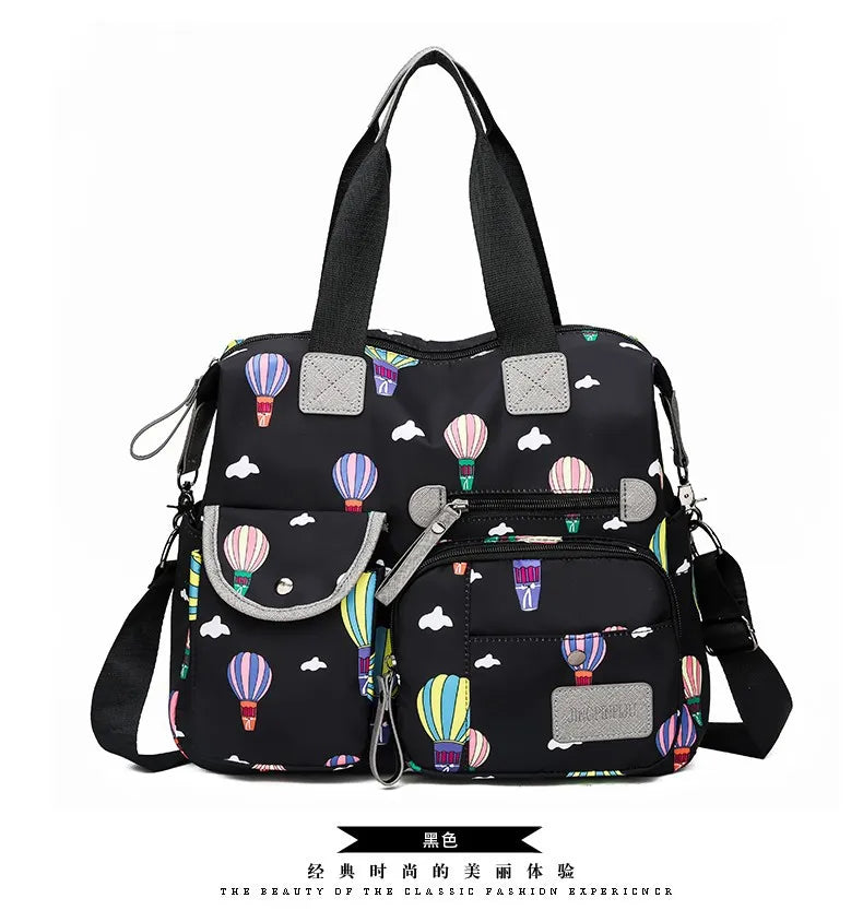 Autumn Hot Air Balloon Print Cross Bag Set Shoulder Handbag