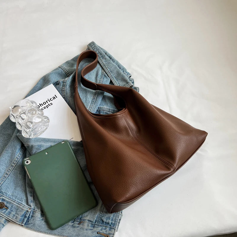 Women's Casual Leather Shoulder Bag Set
