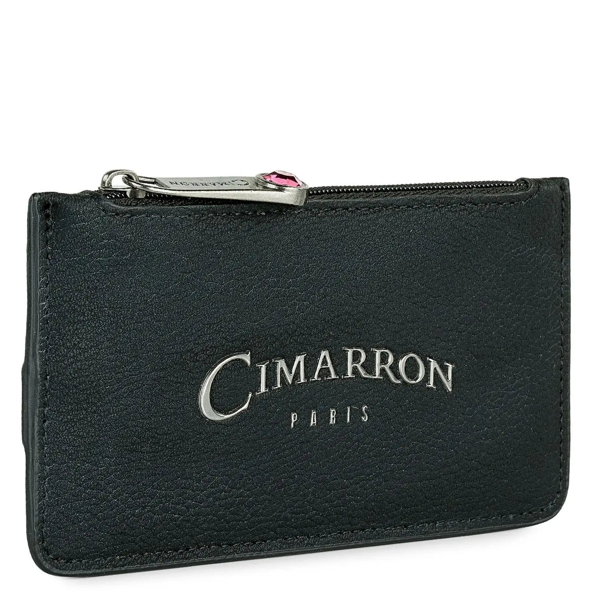 Eco-Friendly Leather Card Holder Purse with Zipper Closure