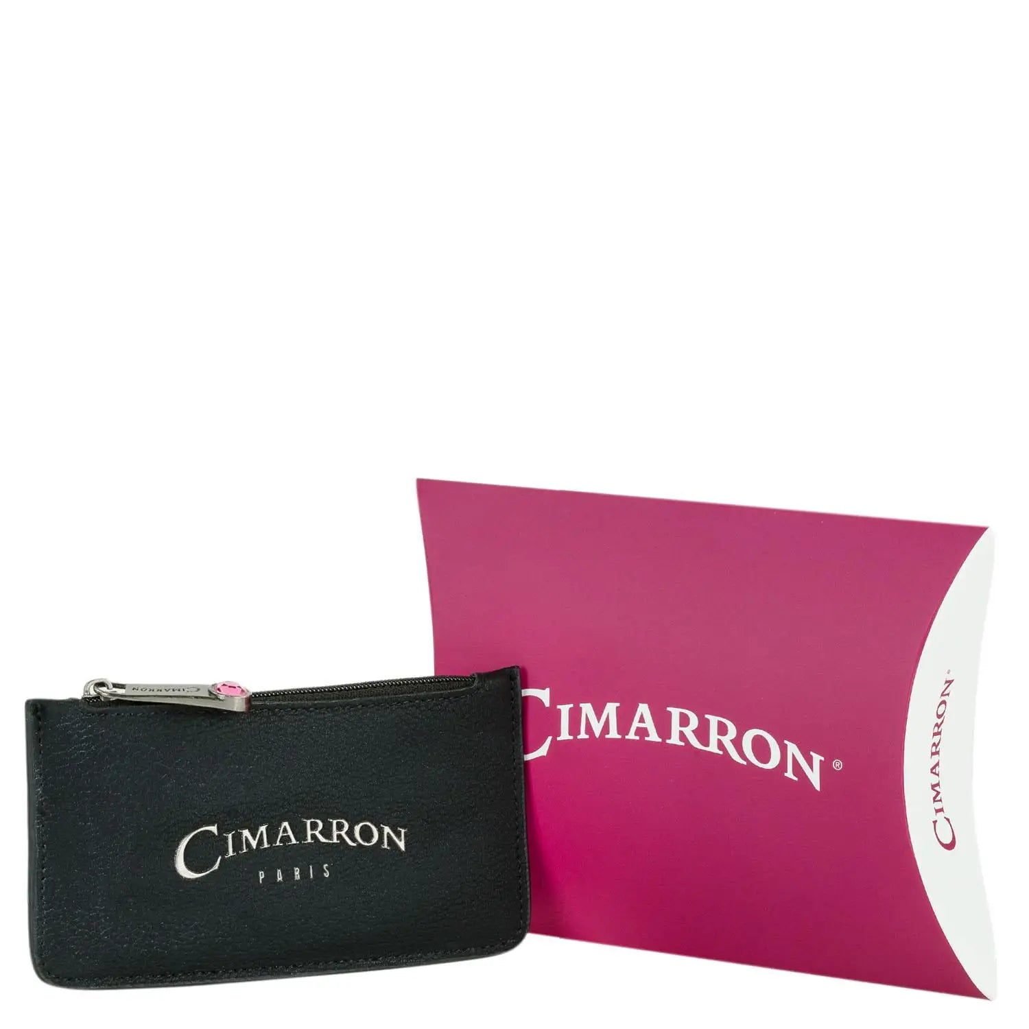 Eco-Friendly Leather Card Holder Purse with Zipper Closure
