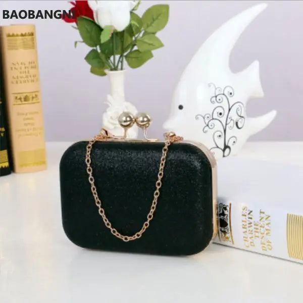 Women's Evening Party Handbag Wedding Ball Clutch Bag with Chain