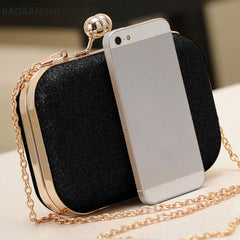 Women's Evening Party Handbag Wedding Ball Clutch Bag with Chain