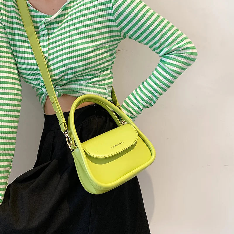 Leather Small Clutch Bag For Women Long Strap Crossbody Shoulder Bag