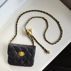 Women's Leather Banana Chain Bag Waist Chest Strap Bag