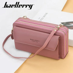 Women's Messenger Bag Shoulder Bag Large Capacity Wallet Double Zip Phone Case