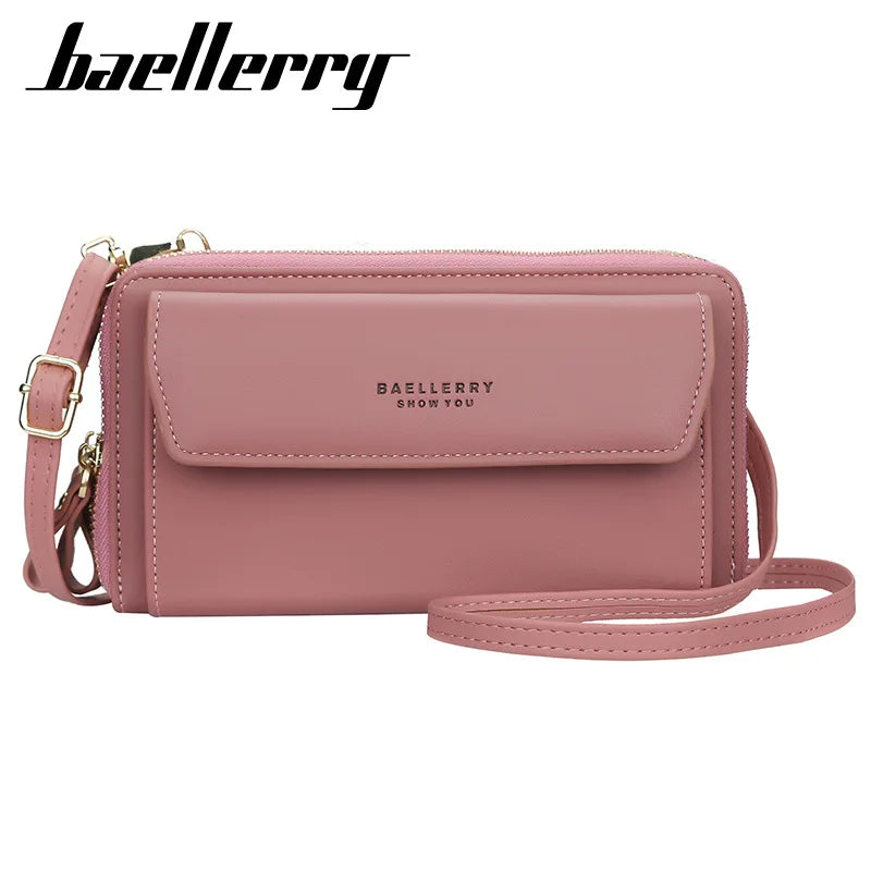 Women's Messenger Bag Shoulder Bag Large Capacity Wallet Double Zip Phone Case