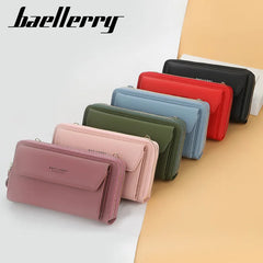 Women's Messenger Bag Shoulder Bag Large Capacity Wallet Double Zip Phone Case