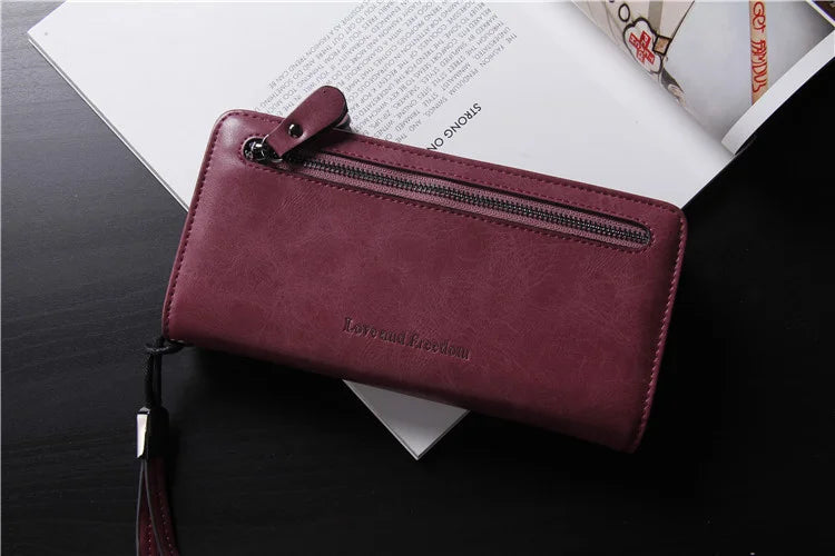 Women's Long Zipper Wallet Large Capacity Multi-function Mobile Wallet