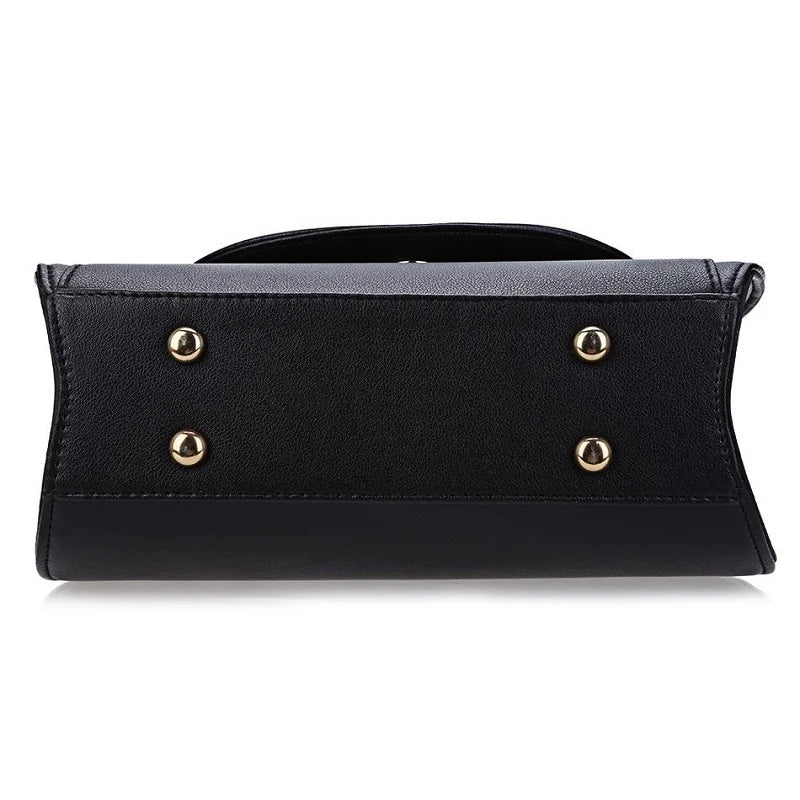 Moon Sea Handbag with Cat Chain, PU Leather