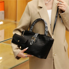Snake Pattern Tote Bag Handbag Shoulder Messenger
