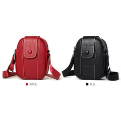 Women's Leather Mini Bag Vertical Key Messenger Bag