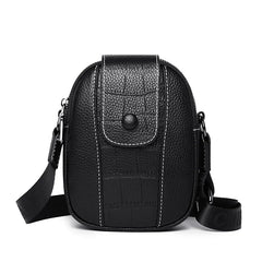 Women's Leather Mini Bag Vertical Key Messenger Bag