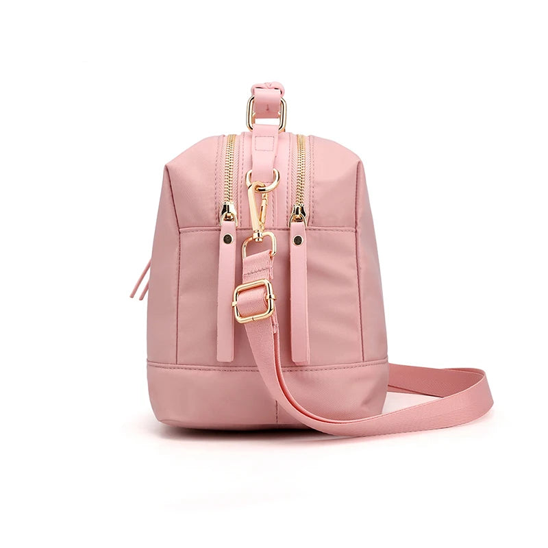 Small Retro Shoulder Bag Waterproof Nylon Crossbody Purse