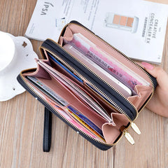 Women's Long Zipper Wallet Clutch Phone Bag Multiple Colors