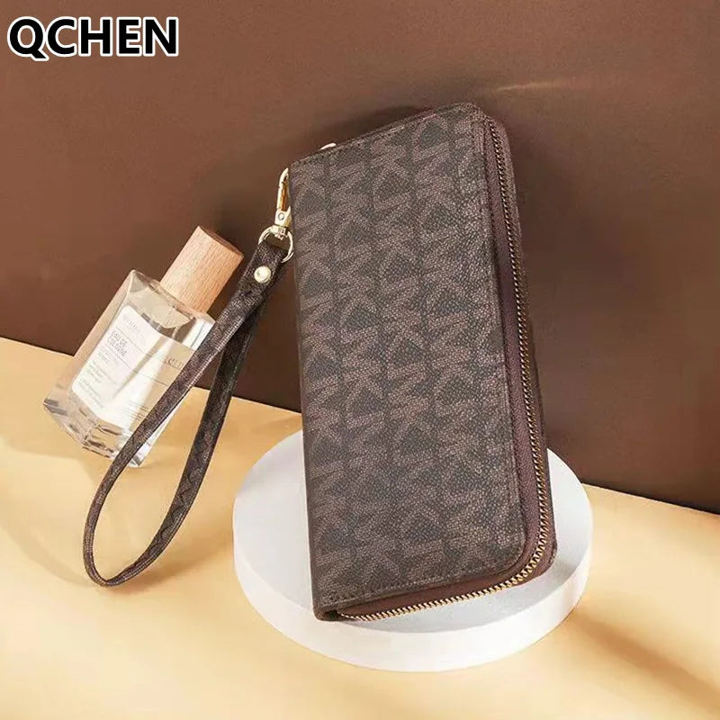 Women's Long Wallet Clutch Star Printing Zipper Hand Strap