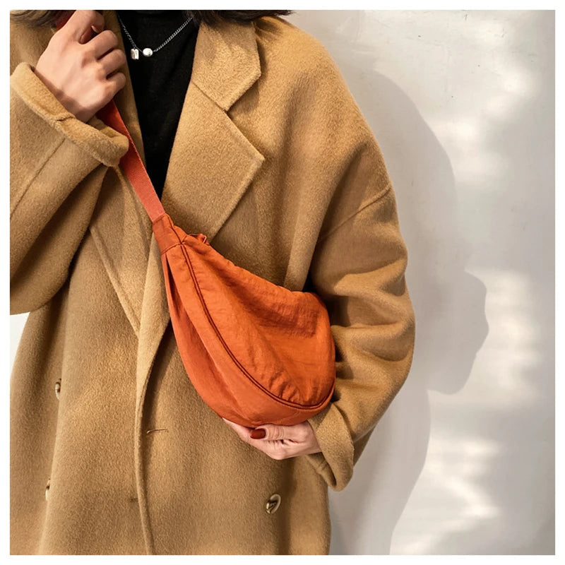 Nylon Crossbody Shoulder Bag Handbag Dumpling Phone Pouch
