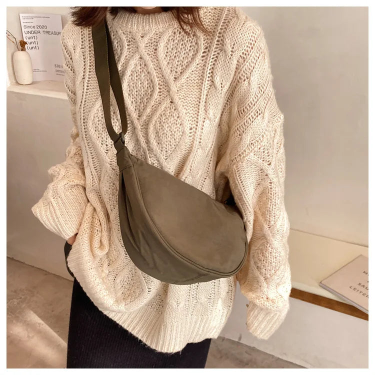 Nylon Crossbody Shoulder Bag Handbag Dumpling Phone Pouch