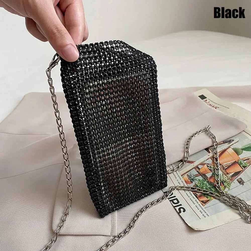 Rhinestone Crossbody Shoulder Bag Chain Mini Purse