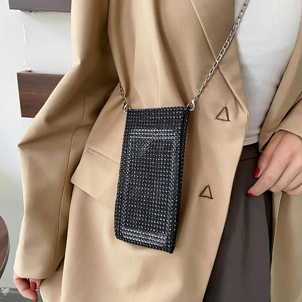 Rhinestone Crossbody Shoulder Bag Chain Mini Purse