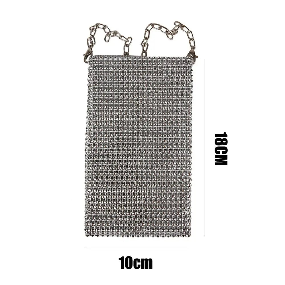 Rhinestone Crossbody Shoulder Bag Chain Mini Purse