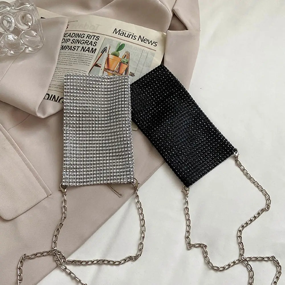 Rhinestone Crossbody Shoulder Bag Chain Mini Purse