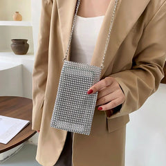 Rhinestone Crossbody Shoulder Bag Chain Mini Purse