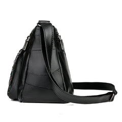 Wild Multi-layer Messenger Bag Leather Strap Crossbody Bag