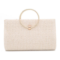 Straw Banquet Purse with Tassel Crossbody Bag