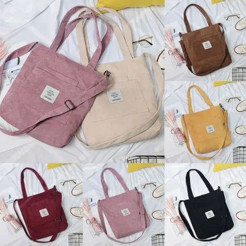Large Canvas Handbag Shoulder Bag Tote Ladies Purse Travel Messenger Hobo