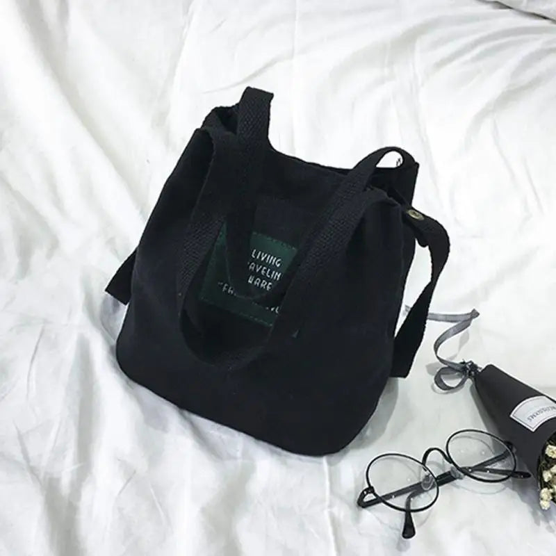 Womens' Canvas Bucket Bag Shoulder Crossbody Handbag
