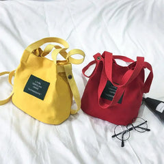 Womens' Canvas Bucket Bag Shoulder Crossbody Handbag