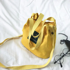 Womens' Canvas Bucket Bag Shoulder Crossbody Handbag