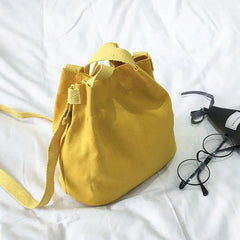Womens' Canvas Bucket Bag Shoulder Crossbody Handbag