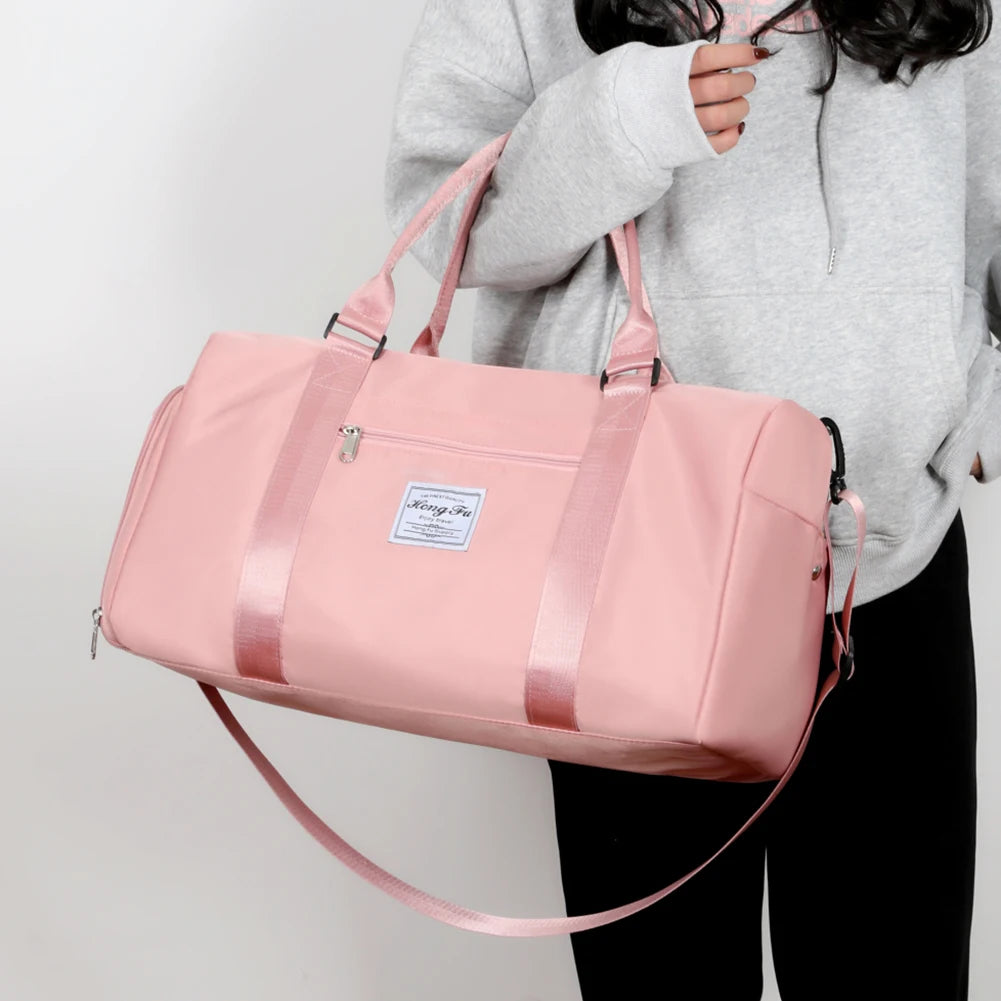 Women's Gym Duffel Bag with Wet Pocket & Shoes Compartment