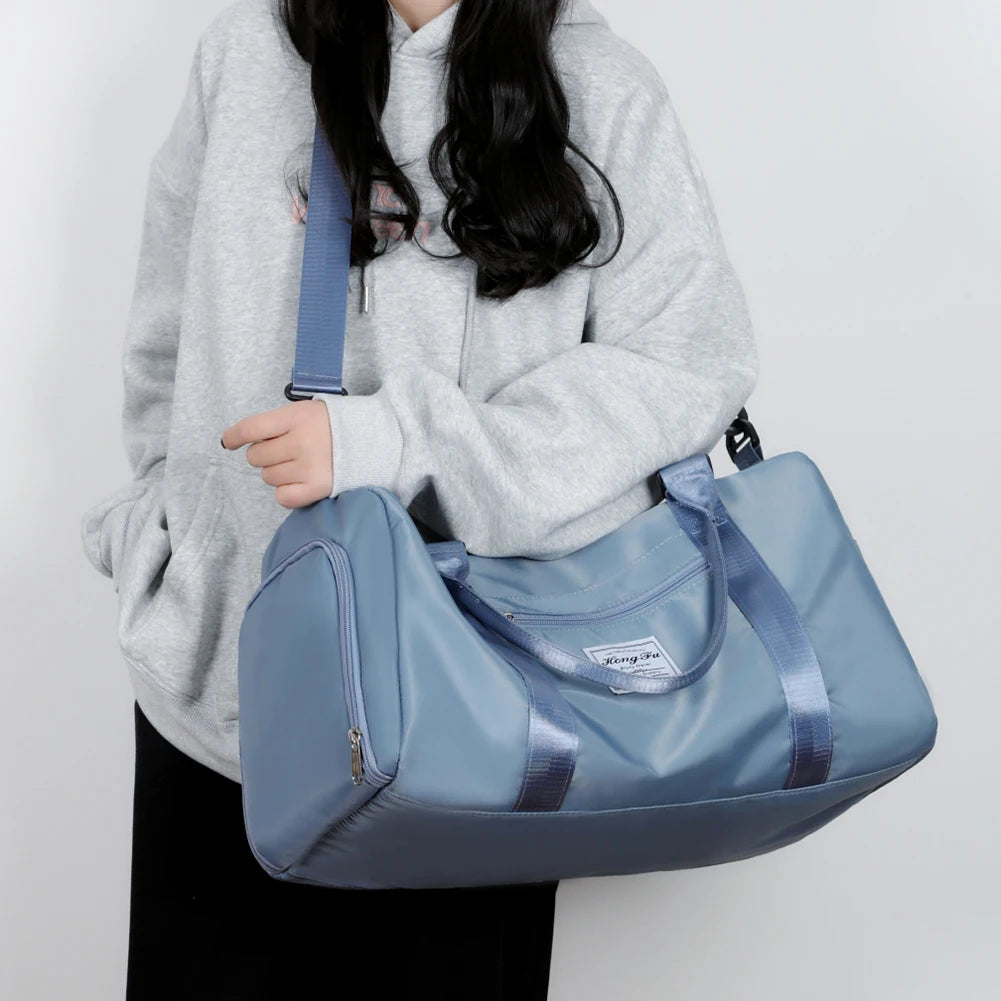 Women's Gym Duffel Bag with Wet Pocket & Shoes Compartment