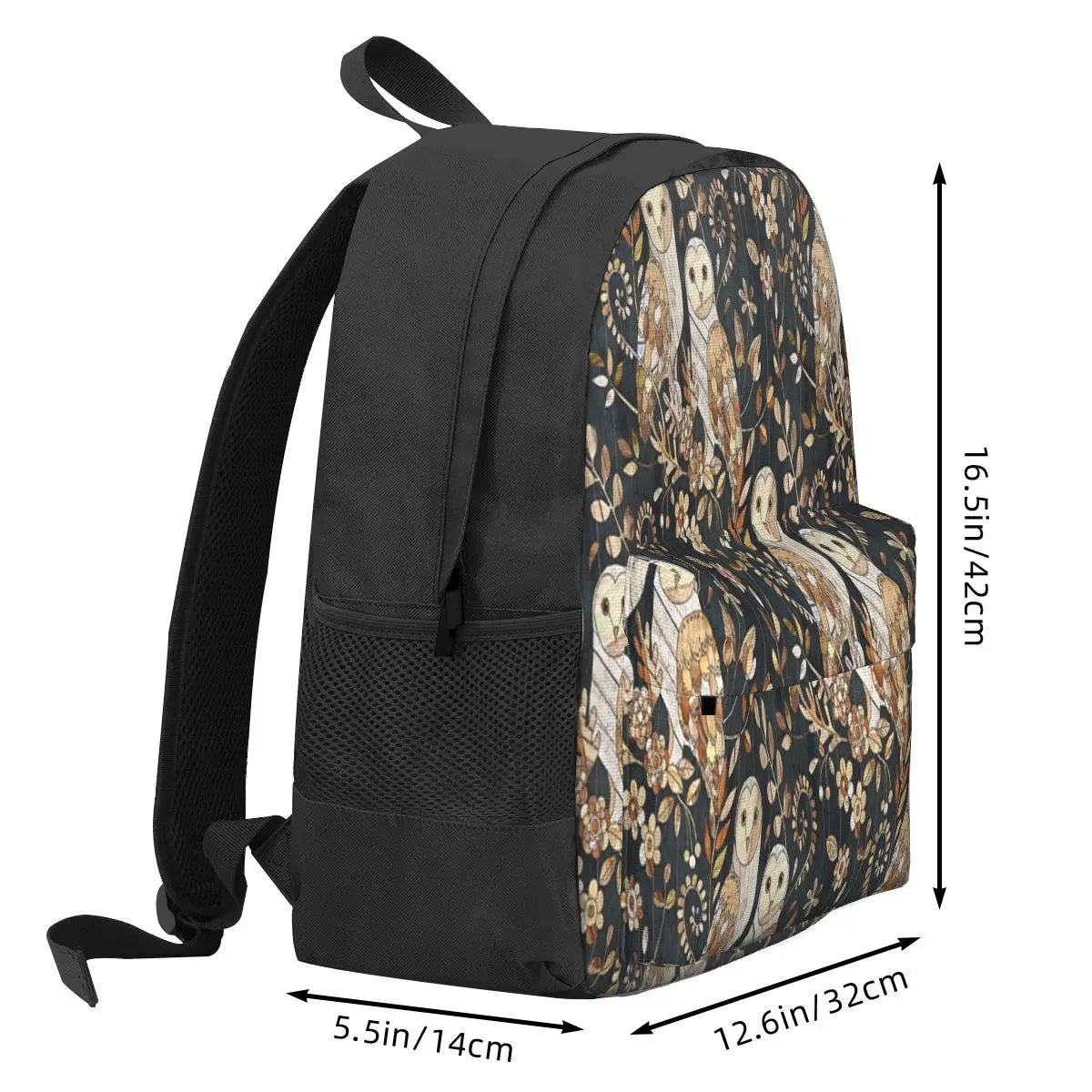 Wooden Wonderland Barn Owl Collage Backpacks