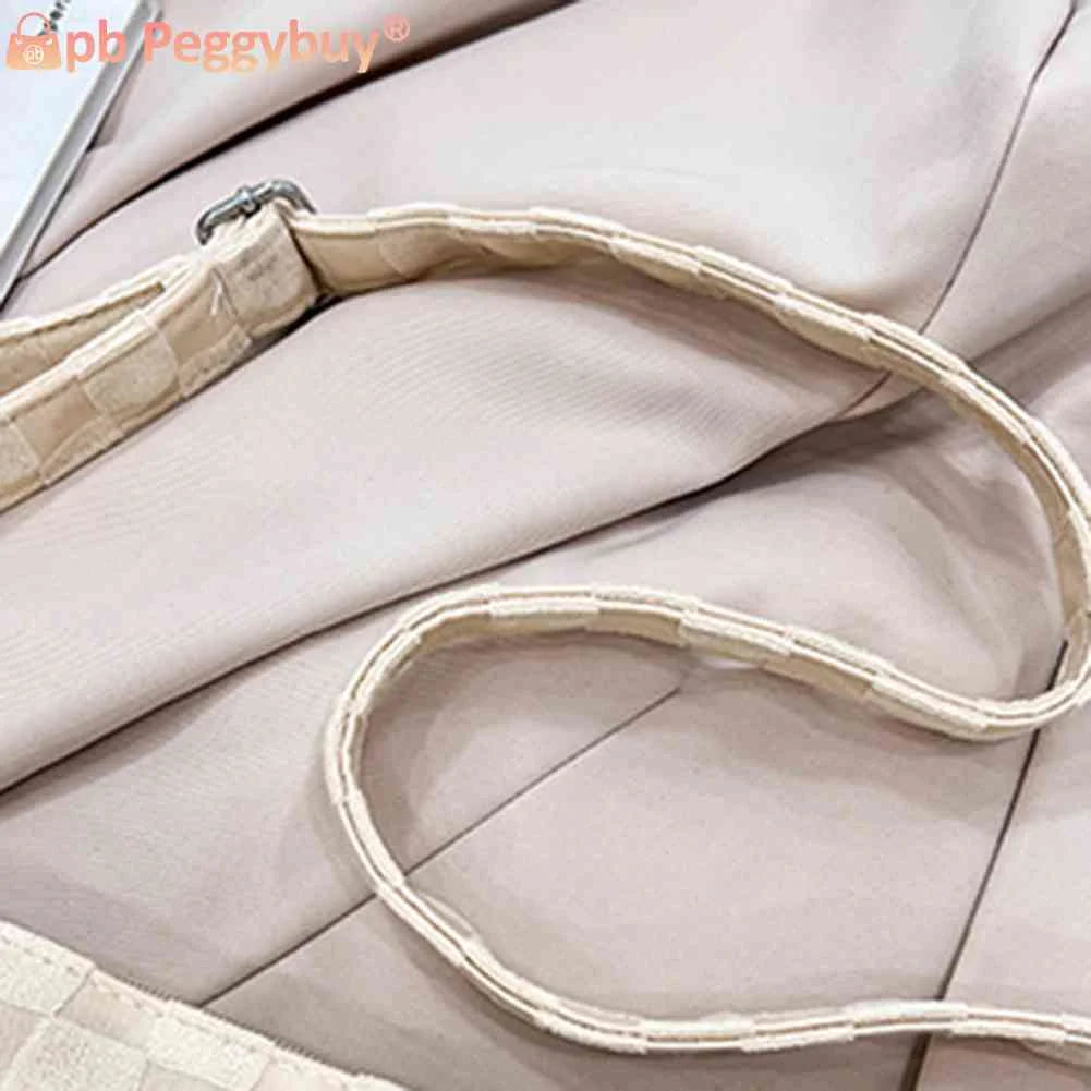 Plaid Women Crossbody Bag Large Capacity Solid