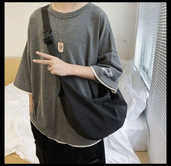 Workwear Bag Women Large Capacity Shoulder Bag College Student Cross Bag