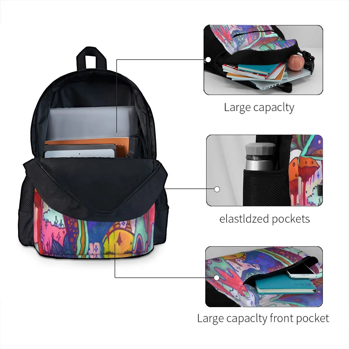 World Of Dreams Backpacks Men's & Women's Anime Backpack with Zip Pockets