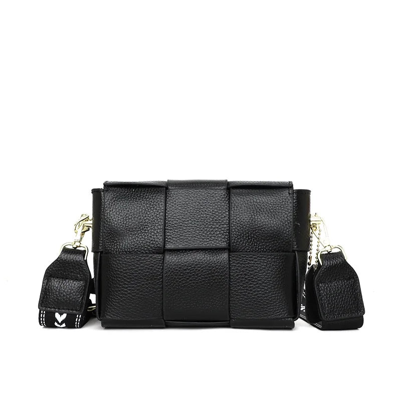 Leather Mini Square Bag Messenger Shoulder Bag for Women