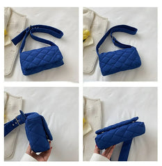 Cotton Padded Shoulder Bag for Women