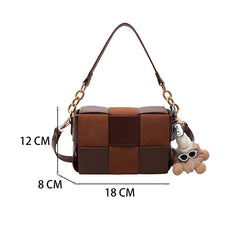 Women's Crossbody Bag Wide Straps Messenger Satchel