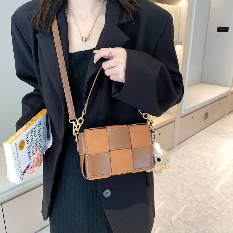 Women's Crossbody Bag Wide Straps Messenger Satchel