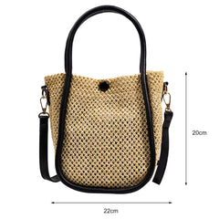Woven Straw Shoulder Bags Summer Women Tassel Beach Crossbody Clutch